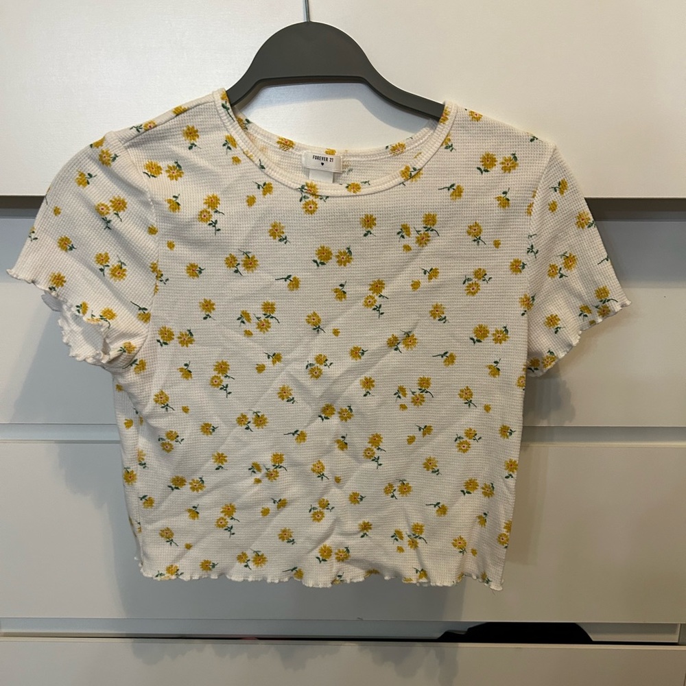 Flower pattern crop top